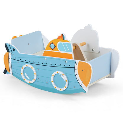 Climbing Toy for Toddlers 1+ Submarine-Themed Wooden Montessori Climbing Set on a white background
