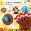 5 Feet Inflatable Thanksgiving Turkey Rugby Player with LED Lights