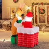155cm Inflatable Liftable Santa Claus Climbing Chimney