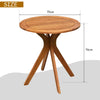 70cm Round Wooden Table with X Base