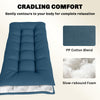 Outsunny Sun Lounger Cushion, Memory Foam Patio Chair Cushion with Ties, Outdoor Seat Pad Fits 190 x 60 cm Lounger, Blue