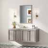 HOMCOM Wall Bathroom Mirror, 50 x 70 cm Wall-Mounted Mirror for Living Room, Bedroom, Hallway, Grey