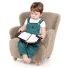 Comfy Toddler Armchair with Solid Rubber Wood Legs-Brown