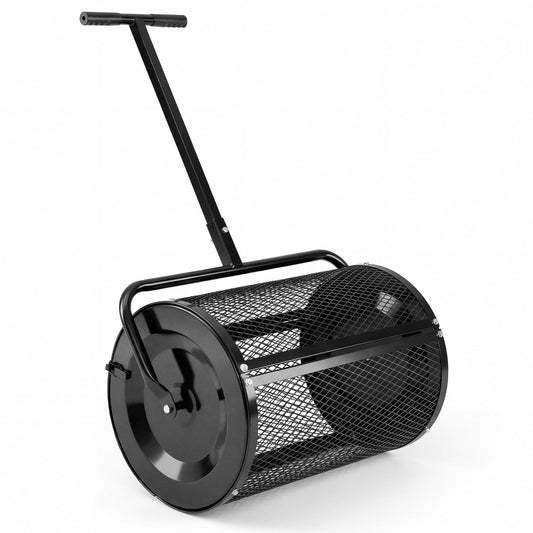 Compost Spreader 61cm Peat Moss Spreader Roller with adjustable T-handle