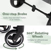 Convertible Baby Stroller with Footmuff and Extendable Canopy-Grey