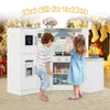 Kids Corner Kitchen Playset with Separated Washing Basin-White
