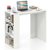 Computer Desk with Bookshelf for Study Living Room-White