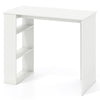 Computer Desk with Bookshelf for Study Living Room-White