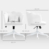 HOMCOM Velvet-Feel Petal Back Office Chair - White