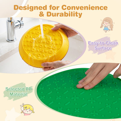 Close up of the toy sports stepping stones showing easy-clean surface and material