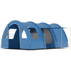 Outsunny 5-6 Man Camping Tent with 2 Room, Floor and Carry Bag - Blue