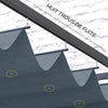 Outsunny Pergola Cover Roof, 2.86 x 2.45 m Retractable Sun Shade Top for 3 x 2m Pergola Frame, UV30+ Protected, Dark Grey