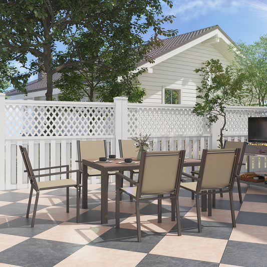 Outsunny Seven-Piece Garden Dining Set