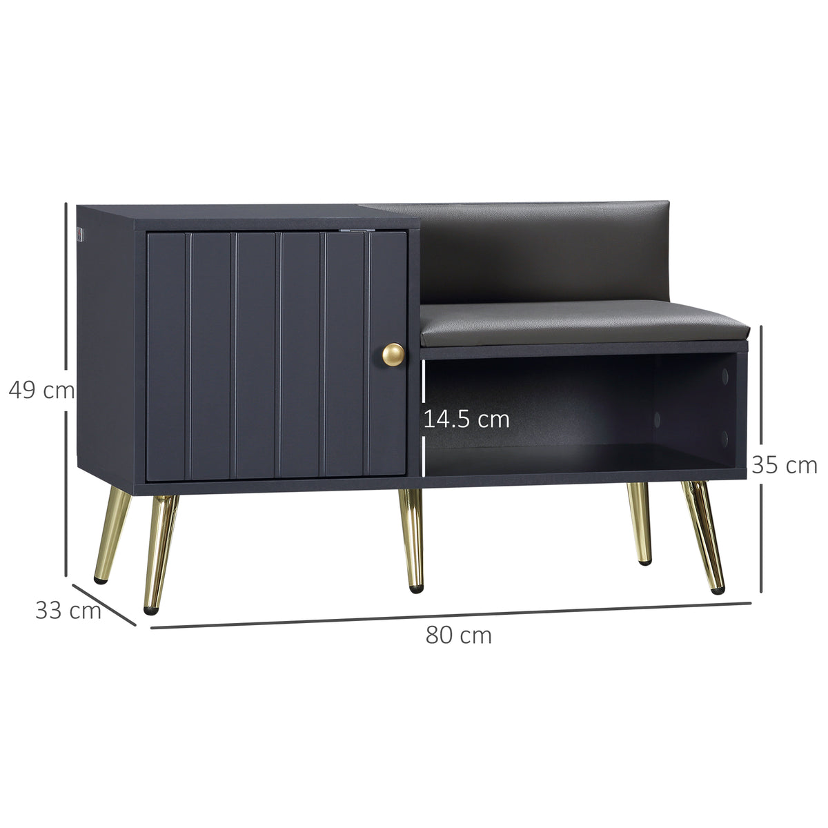 HOMCOM Shoe Storage Unit in Grey