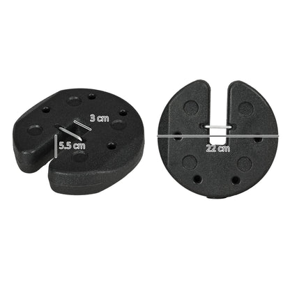 Outsunny Total 12KG Gazebo Weights Set of 4, Weights for Gazebo Legs with Reinforce Pins and Carry Belt, for Canopies Tents