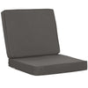 Outsunny 2-Piece Garden Seat and Back Cushion Set, Replacement Cushions for Outdoor Furniture with Seat Cushion and Back Cushion, Dark Grey