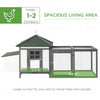 PawHut Chicken Coop Small Animal Pet Cage w/ Nesting Box Outdoor Run Wooden