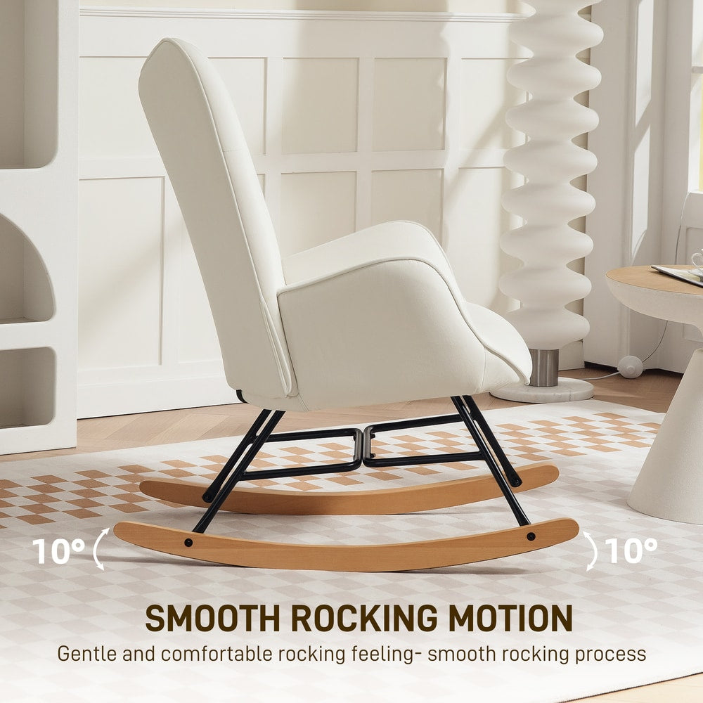 HOMCOM Rocking Chair in Cream