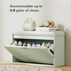 HOMCOM Elegant Eight Shoe Bench, with Top Seat - Green