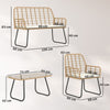 Outsunny 4 Piece Rattan Garden Furniture Set, Outdoor Patio Furniture with Loveseat, Armchairs and Coffee Table