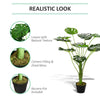 HOMCOM Decorative Artificial Monstera Plants in Pot Fake Plants for Home Indoor Decor, 85cm