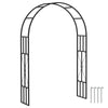 Outsunny Steel Garden Arch, 2.2m High x 1.5m Wide Metal Garden Trellis for Climbing Plants Roses Wisteria Vines, Outdoor Wedding Arch for Bridal Party Ceremony Decoration, Black