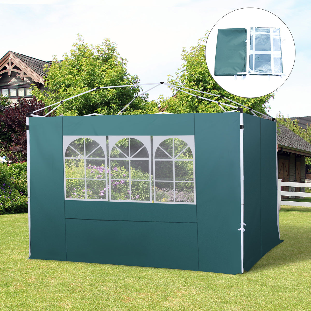 Outsunny 2.95 Meters Gazebo in Dark Green