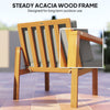 Outsunny 4-Piece Wooden Garden Furniture Set with Cushions - Teak