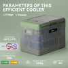 Outsunny 40L Portable Car Refrigerator - Light Green and Grey