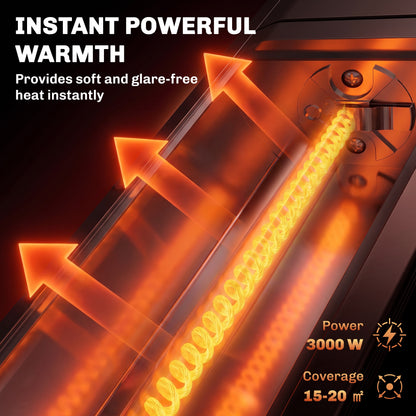 Outsunny 3000 W Electric Infrared Patio Heater in Black