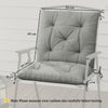 Outsunny Set of Two Outdoor Seat Cushions - Light Grey