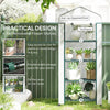 Outsunny 4 Tier Mini Portable Greenhouse Compact Plant Grow Shed Metal Frame PE Cover with Lockable Rolling Wheels , White