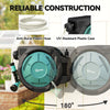 Outsunny Retractable Hose Reel Wall Mounted, 20+2m Garden Hose Pipe Reel with Lock, Auto Rewind, 7 in 1 Spray Nozzle, Includes Wall Fixings, 180Â° Swivel, Outdoor Watering, 54 x 20 x 39 cm, Black