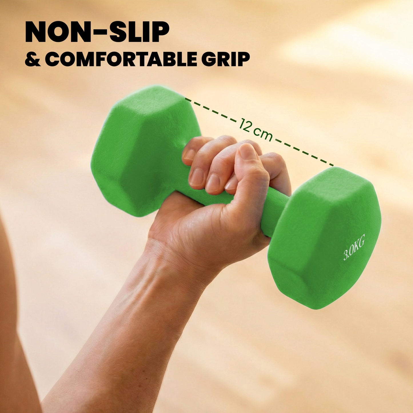 SPORTNOW Hex Dumbbells Set with Dumbbell Rack, Hand Weights for Strength Training Weight Lifting, 2 x 1kg, 2 x 3kg, 2 x 5kg