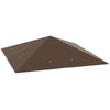 Outsunny 3 x 3(m) Gazebo Canopy Replacement Cover, Garden Gazebo Roof Replacement with Drain Holes, Water-resistant Plastic Coating, 370g/√£≈Ω¬°, UPF30+, TOP COVER ONLY, Brown