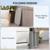 Outsunny Minimal Folding Outdoor Table - Grey/White