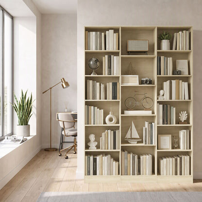 HOMCOM Bookcase with Open Storage in Oak