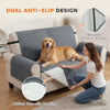 PawHut Waterproof Sofa Cover 2 Seater, Soft Couch Cover for Dogs Cats Pets, Non Slip Sofa Slipcoevr with Elastic Straps