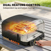 Outsunny Outdoor Pizza Oven Dual Heat Control 6 Presets Electric Pizza Maker with 37 cm Stone and Peel