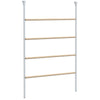 PawHut Chicken Perch for Coop, Wooden and Galvanised Steel Roosting Bar Jungle Gym, Chicken Roosting Ladder for Backyard Farm