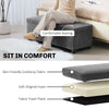HOMCOM 84L Corduroy Storage Ottoman - Grey
