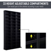 HOMCOM 1116 CD/ 528 DVD Storage Unit, Media Storage Shelf, Wooden Display Unit with Adjustable Shelves, 102 x 195 cm, Black