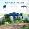 Outsunny 3 M x 3 M Base/ 2.5 M x 2.5 M Top Pop Up Gazebo, 2 Person Setup Instant with Carry Bag, Height Adjustable Slant Leg Party Tent Instant Event Shelter for Garden, Patio