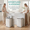 HOMCOM 50L Sensor Bin with Soft-Close Lid, Stainless Steel Automatic Touchless Motion Sensor Kitchen Bin, White