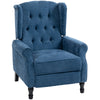 HOMCOM 150 Reclining Vintage Armchair, with footrest, Royal Blue