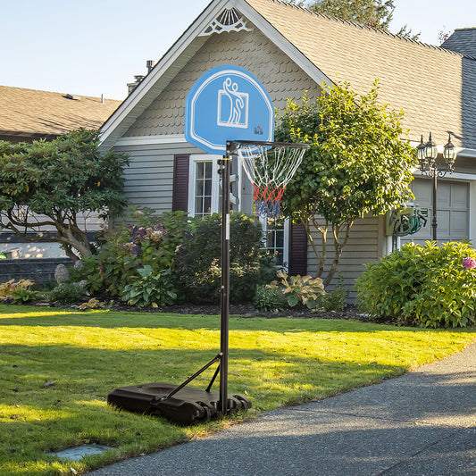 HOMCOM Adjustable Basketball Hoop and Stand in Blue