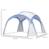 Outsunny 3.5 x 3.5M Camping Gazebo, Outdoor Event Shelter Dome Tent Garden Sun Shelter Patio Spire Arc Pavilion Camp Sun Shade Tent for 6-8 Person, Light Blue