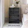 HOMCOM Chest of Drawers, 4-Drawer Storage Cabinets, Modern Dresser, Storage Drawer Unit for Bedroom