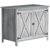 Outsunny Wooden Garden Shed, Outdoor Fir Wood Storage Shed with Shelf and Double Doors, Light Grey