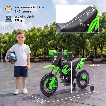 AIYAPLAY 12V Kids Electric Motorbike in Green